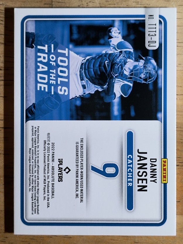 2022 Absolute Tools of the Trade 3 Swatch #19 Danny Jansen/199