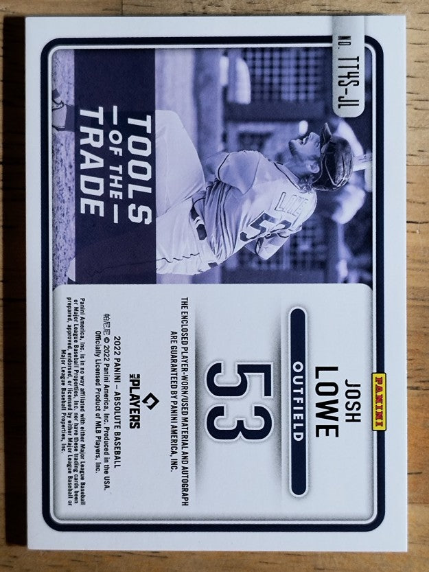 2022 Absolute Tools of the Trade 4 Swatch Signatures #8 Josh Lowe/199