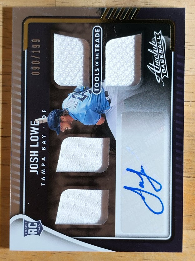 2022 Absolute Tools of the Trade 4 Swatch Signatures #8 Josh Lowe/199