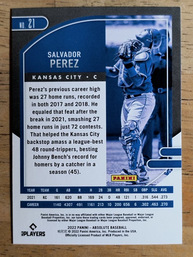 2022 Absolute #21 Salvador Perez