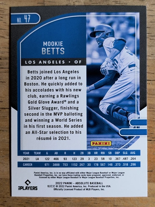 2022 Absolute #47 Mookie Betts