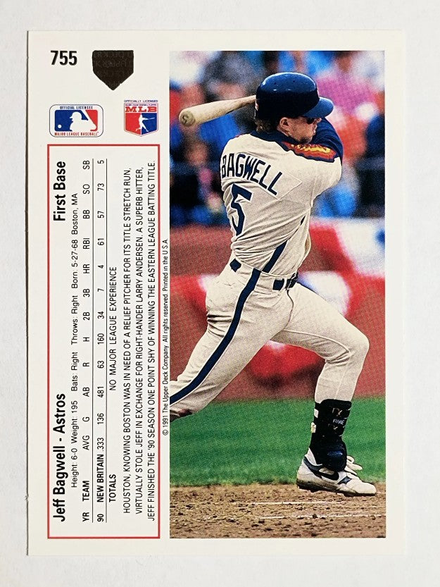 1991 Upper Deck #755 Jeff Bagwell RC