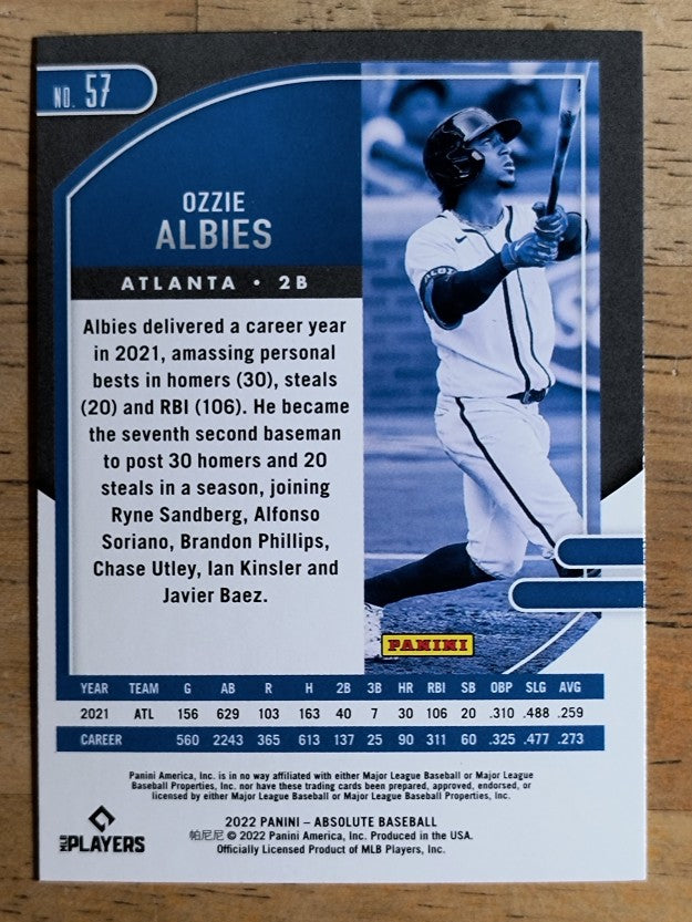 2022 Absolute #57 Ozzie Albies