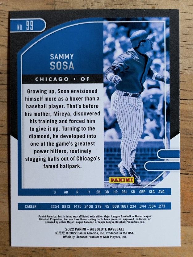 2022 Absolute #99 Sammy Sosa