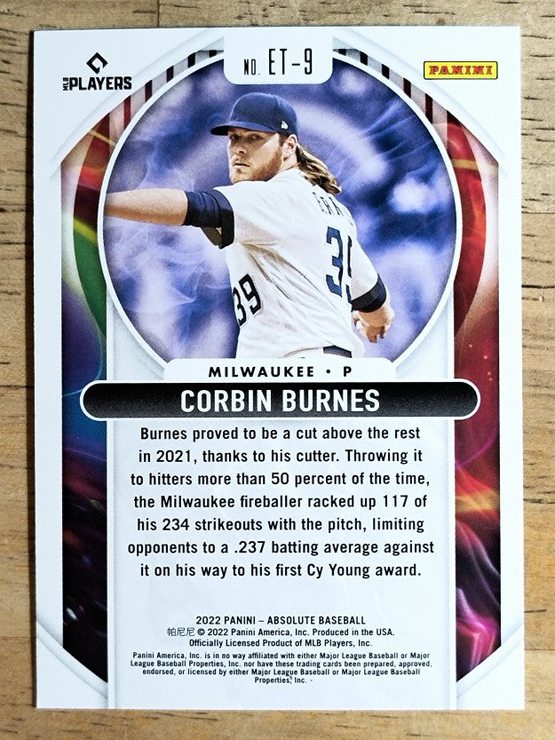 2022 Absolute Extreme Team #9 Corbin Burnes