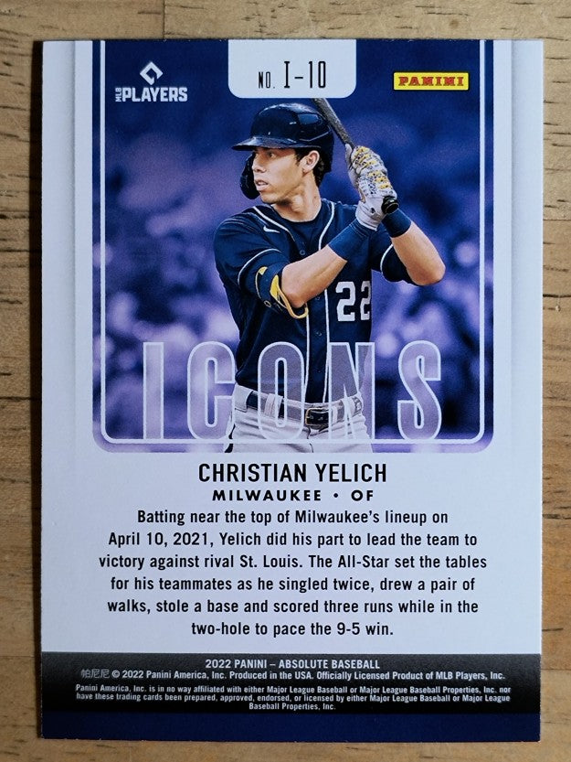 2022 Absolute Icons #10 Christian Yelich