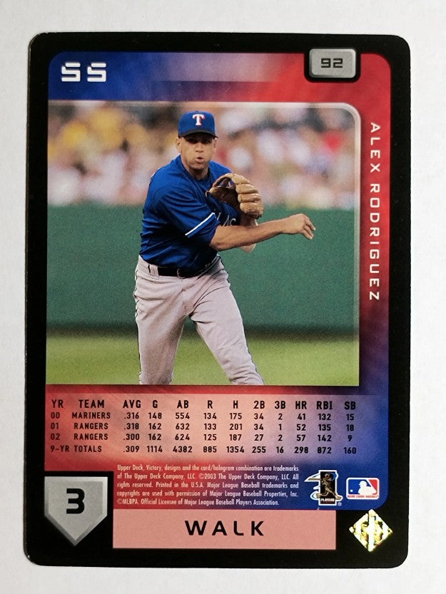 2003 Upper Deck Victory #92 Alex Rodriguez