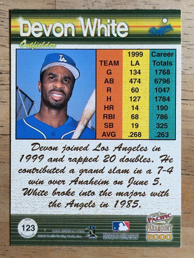 2000 Paramount Holographic Silver #123 Devon White