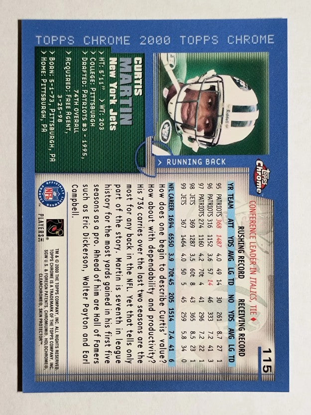 2000 Topps Chrome #115 Curtis Martin