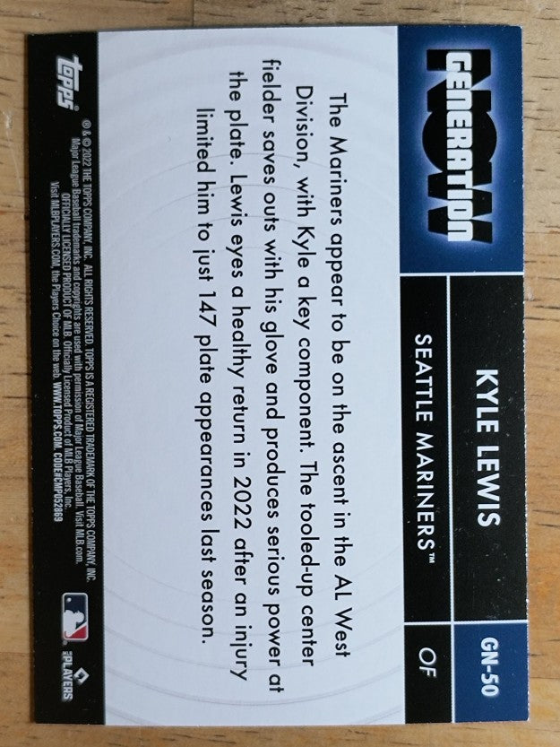 2022 Topps Generation Now #GN50 Kyle Lewis