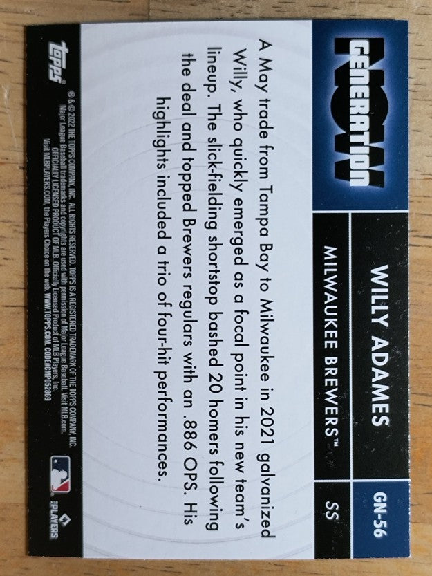 2022 Topps Generation Now #GN56 Willy Adames