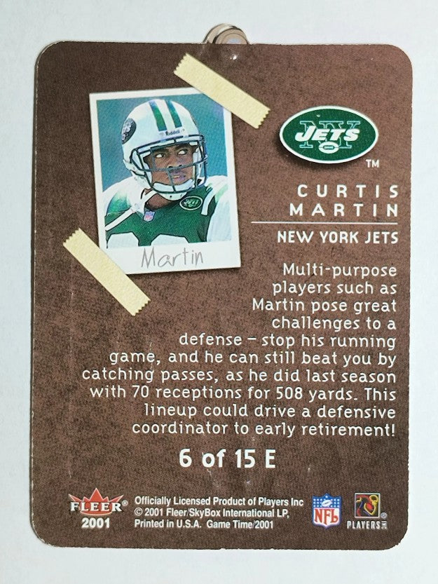 2001 Fleer Game Time Eleven-Up #6 Curtis Martin