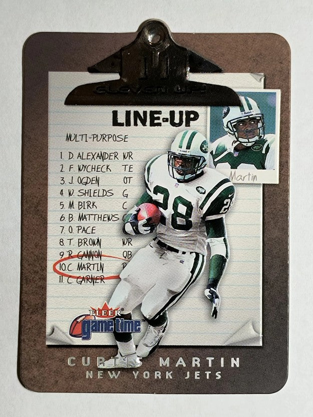 2001 Fleer Game Time Eleven-Up #6 Curtis Martin