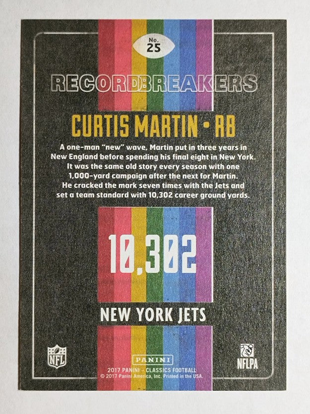 2017 Classics Record Breakers Gold #25 Curtis Martin