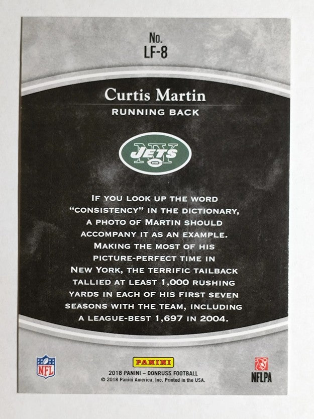 2018 Donruss Legends of the Fall #8 Curtis Martin