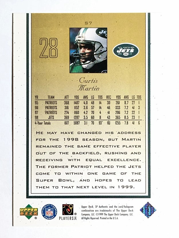 1999 SP Authentic Supremacy #S7 Curtis Martin