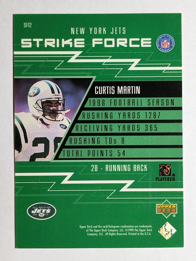 1999 Upper Deck Strike Force #SF12 Curtis Martin