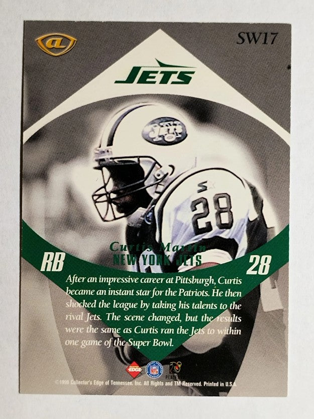 1999 Collector's Edge Advantage Shockwaves #SW17 Curtis Martin