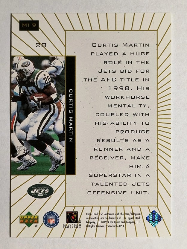 1999 SP Authentic Maximum Impact #MI9 Curtis Martin