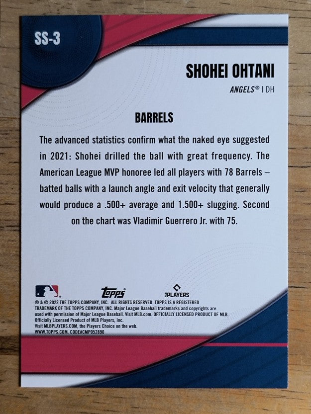 2022 Topps Significant Statistics #SS3 Shohei Ohtani