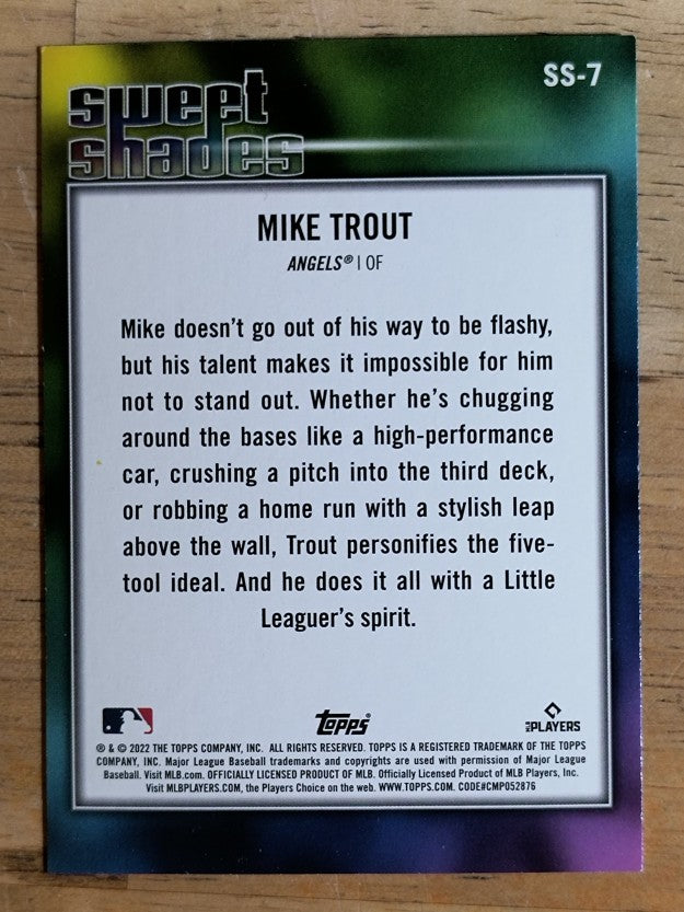 2022 Topps Sweet Shades #SS7 Mike Trout