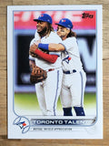 2022 Topps #381 Toronto Talent/Bo Bichette/Vladimir Guerrero Jr.