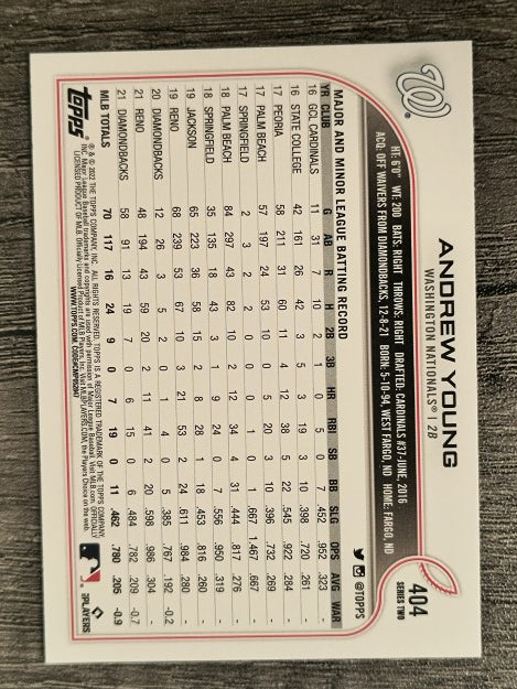 2022 Topps #404 Andrew Young