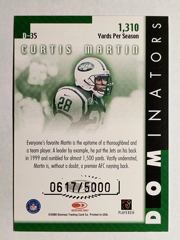 2000 Donruss Dominators #35 Curtis Martin