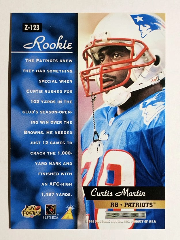 1996 Zenith #123 Curtis Martin