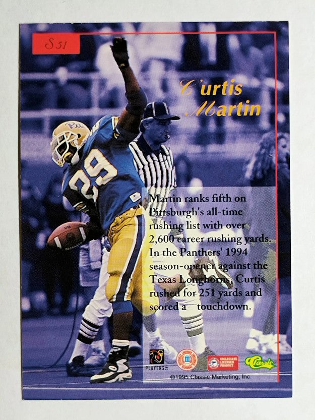 1995-96 Classic Five Sport Signings #51 Curtis Martin