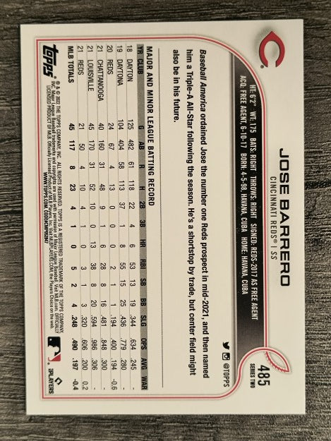 2022 Topps #485 Jose Barrero