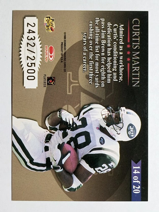 1998 Leaf Rookies and Stars Great American Heroes #14 Curtis Martin