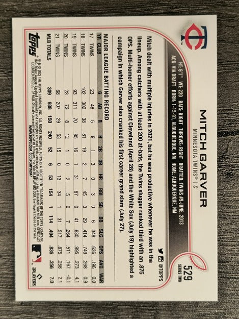 2022 Topps #529 Mitch Garver