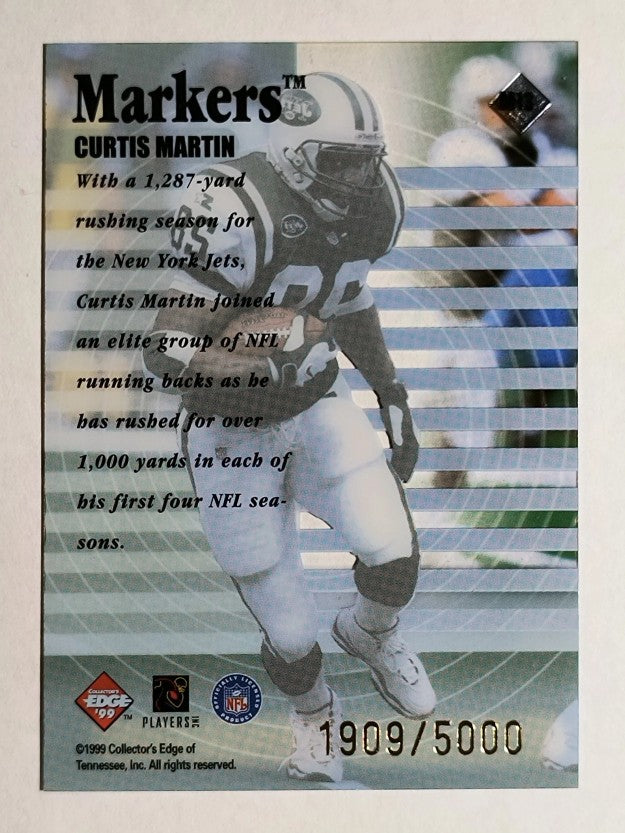 1999 Collector's Edge Supreme Markers #M13 Curtis Martin