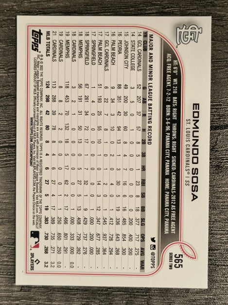 2022 Topps #565 Edmundo Sosa