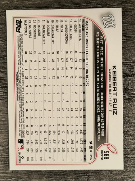 2022 Topps #568 Keibert Ruiz