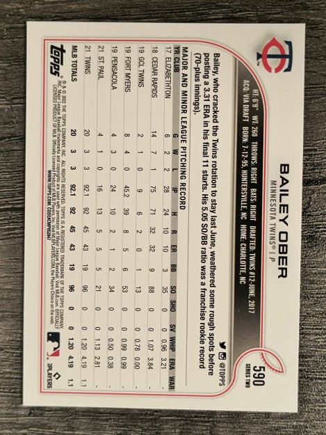 2022 Topps #590 Bailey Ober