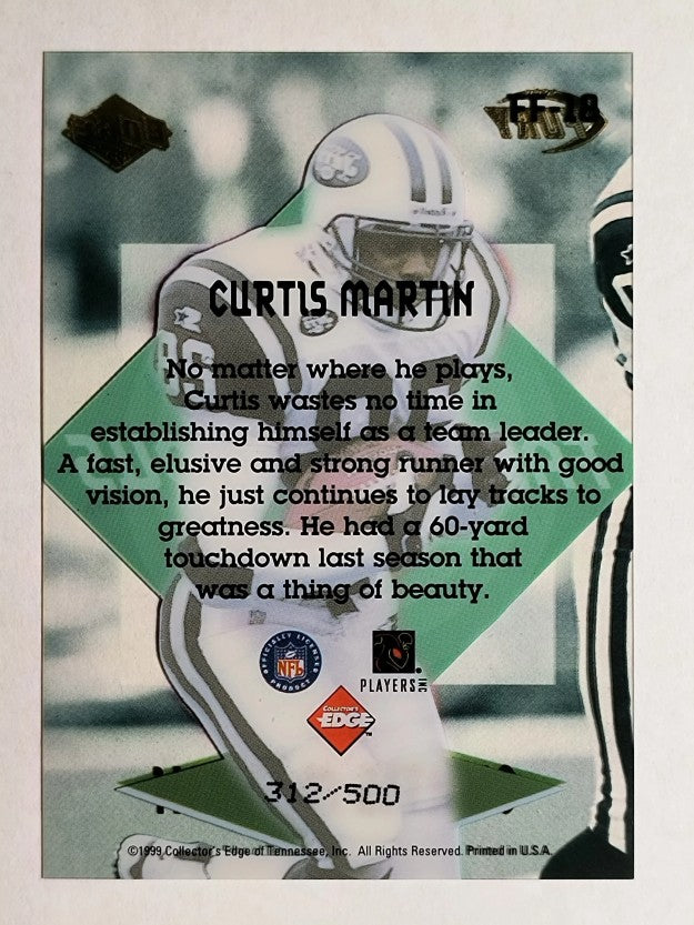1999 Collector's Edge Fury Fast and Furious #18 Curtis Martin