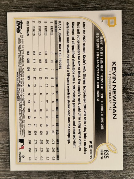 2022 Topps #635 Kevin Newman