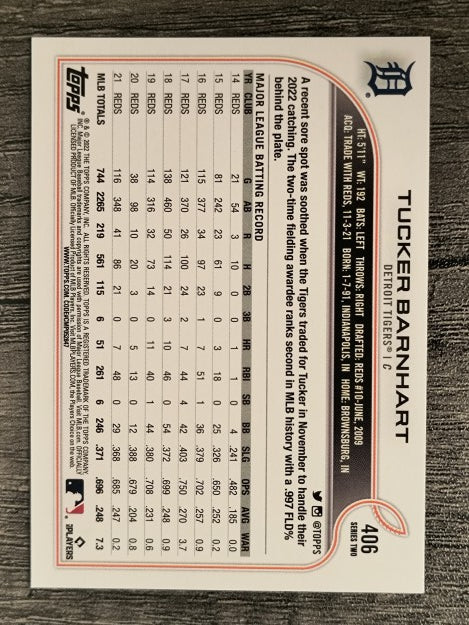 2022 Topps #406 Tucker Barnhart