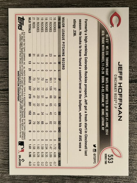 2022 Topps #553 Jeff Hoffman