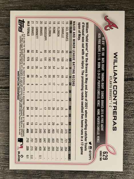 2022 Topps #629 William Contreras