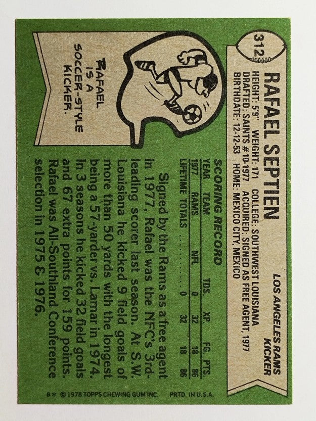 1978 Topps #312 Rafael Septien RC (NM)