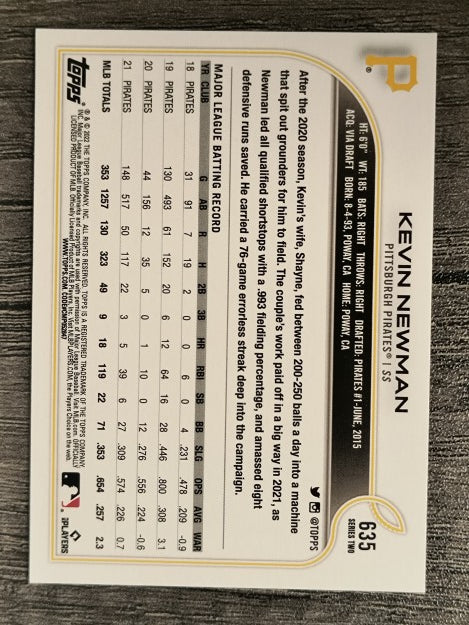 2022 Topps #635 Kevin Newman