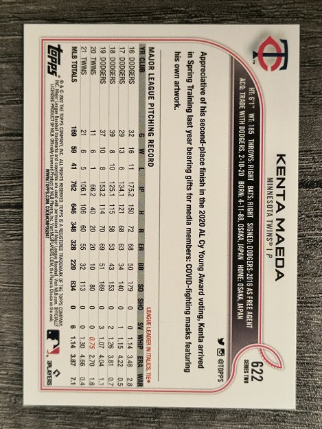 2022 Topps #622 Kenta Maeda