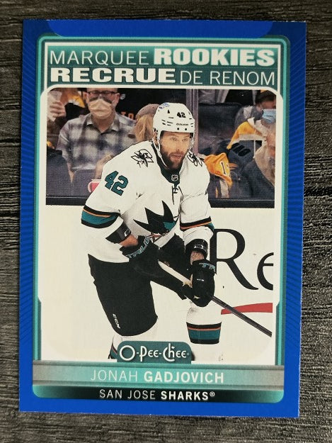 2021-22 O-Pee-Chee Blue #640 Jonah Gadjovich