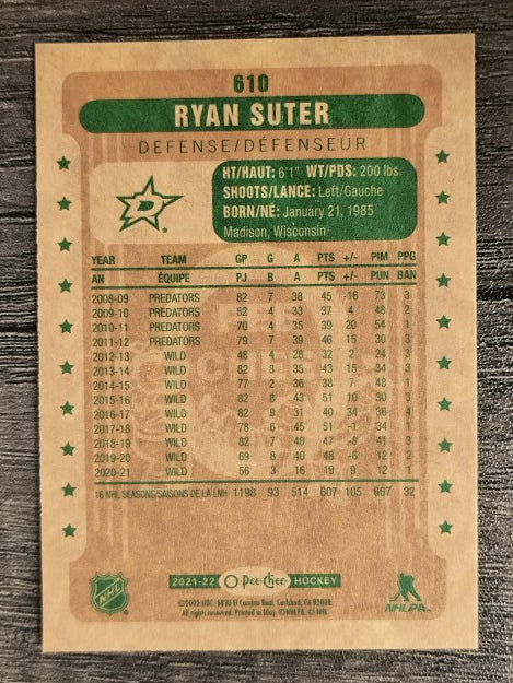 2021-22 O-Pee-Chee Retro #610 Ryan Suter