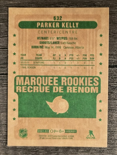2021-22 O-Pee-Chee Retro #632 Parker Kelly