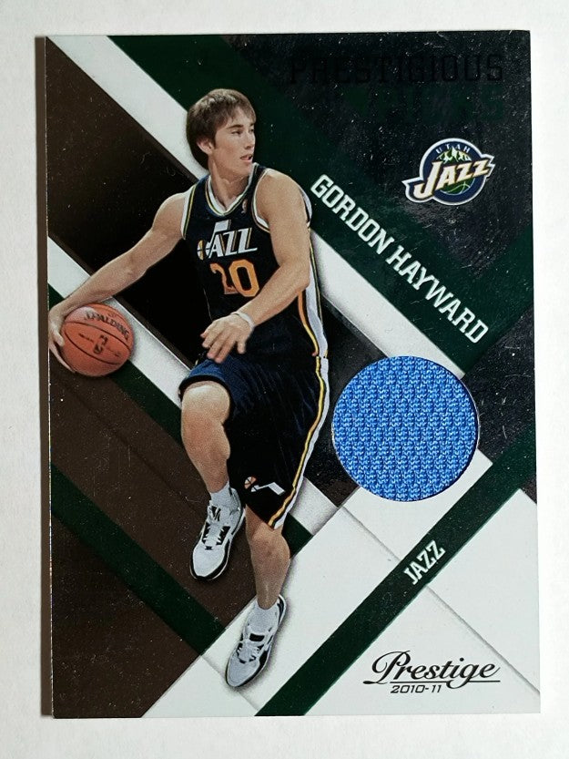 2010-11 Prestige Prestigious Picks Materials Green #9 Gordon Hayward