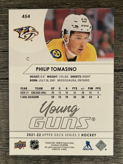 2021-22 Upper Deck #454 Philip Tomasino YG RC